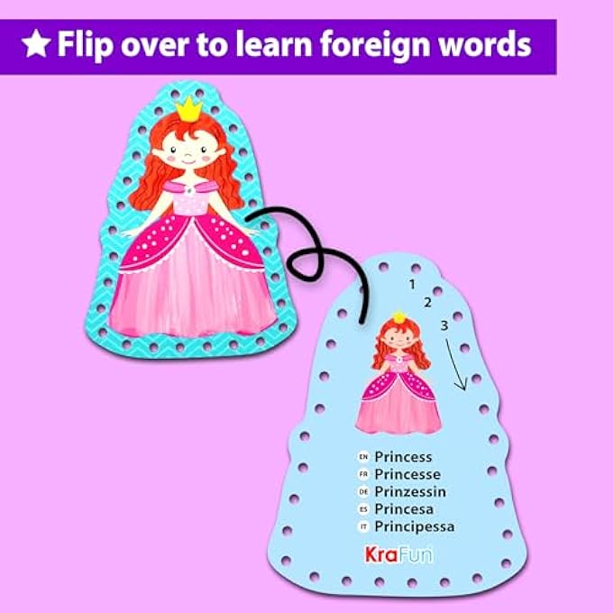 KRAFUN LACING CARDS KIT - PRINCESS - Image 5