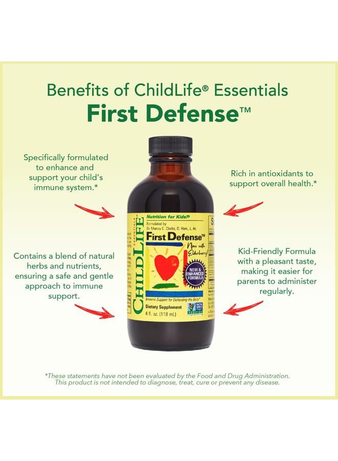 CHILDLIFE ESSENTIALS First Defense - Kids Immune Support, Immune Support for Kids, Toddlers 1-3, Babies 6 Months+, Vitamin Syrup with Elderberry, Zinc, Non GMO, Gluten Free - 4 Fl Oz (Pack of 1) - Image 5