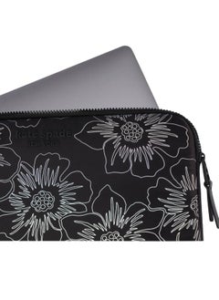 Kate Spade New York Puffer Universal Laptop Sleeve 13"/14" - Outer Slip Pocket for Small Accessory, Zipped Main Compartment, for M1/M2 Macbook Air/Pro & Similar size Laptops - Iridescent Black  - Image 2