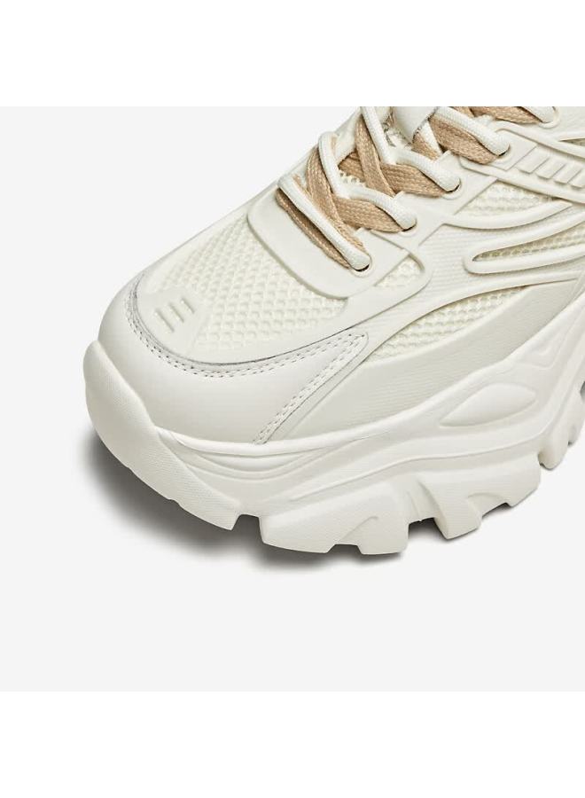 Tata Mesh Breathable Thick Sole Dad Sneakers Women Fleece Lined Sports Shoes White Am5 36 - Image 4