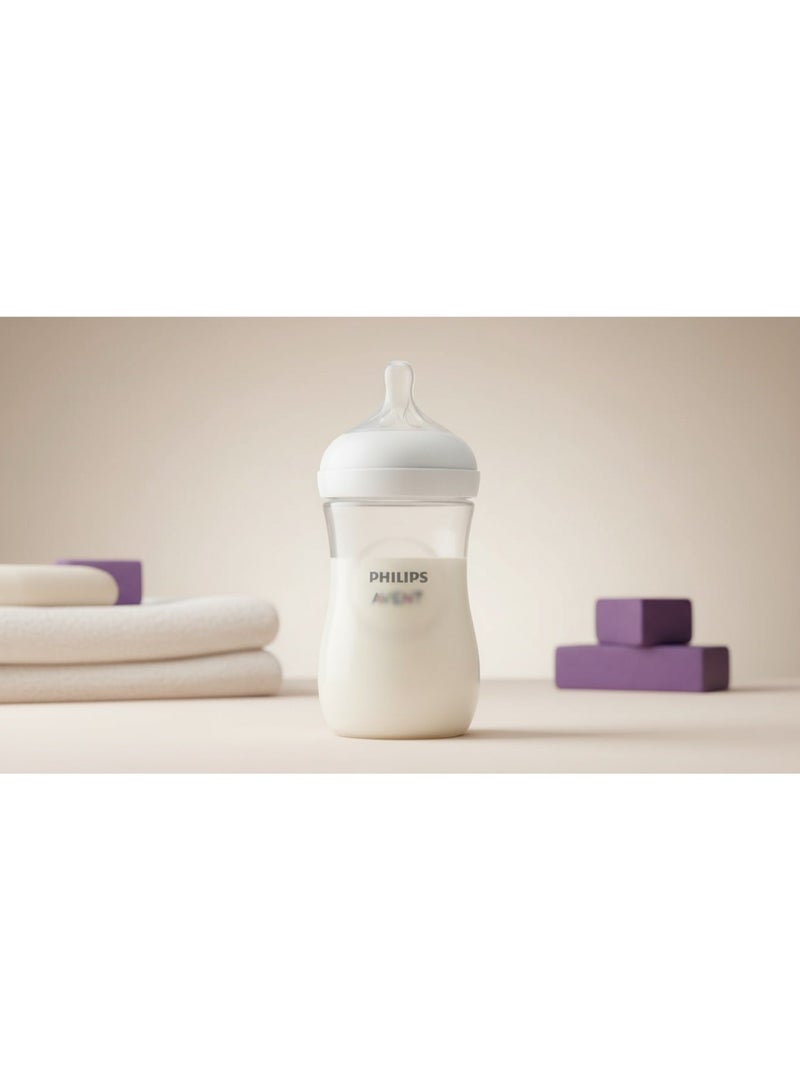 Philips Avent Natural Response Baby Bottle Set 260ml / 9oz (Pack of 3) – Anti-Colic, Natural Nipple, BPA-Free, for Babies 1m+ - Image 5