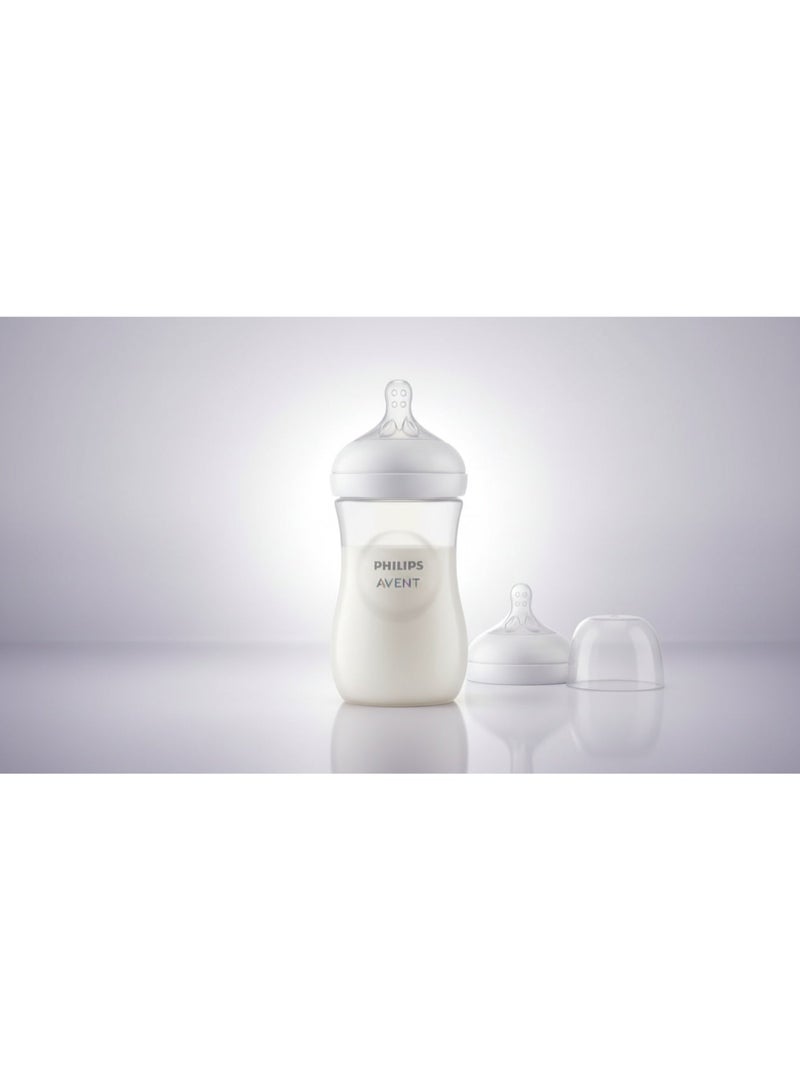 Philips Avent Natural Response Baby Bottle Set 260ml / 9oz (Pack of 3) – Anti-Colic, Natural Nipple, BPA-Free, for Babies 1m+ - Image 4