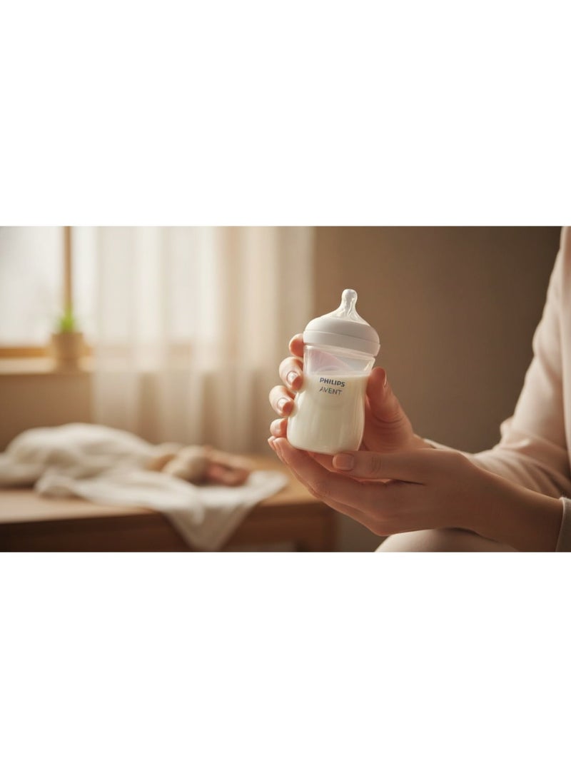 Philips Avent Natural Response Baby Bottle Set 260ml / 9oz (Pack of 3) – Anti-Colic, Natural Nipple, BPA-Free, for Babies 1m+ - Image 3