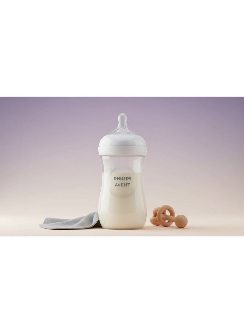 Philips Avent Natural Response Baby Bottle Set 260ml / 9oz (Pack of 3) – Anti-Colic, Natural Nipple, BPA-Free, for Babies 1m+ - Image 1