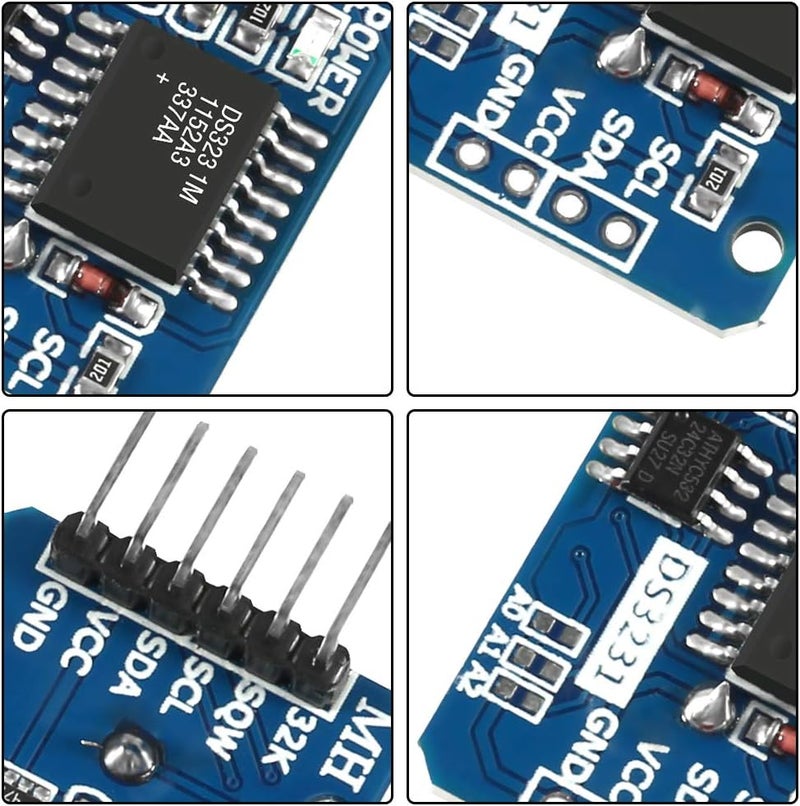 DORHEA DS3231 AT24C32 IIC RTC Module Clock Timer Memory Module Beats Replace DS1307 I2C RTC Board (Batteries not Included) + 20 PCS Male to Female Jumper Wire Cable - Image 3