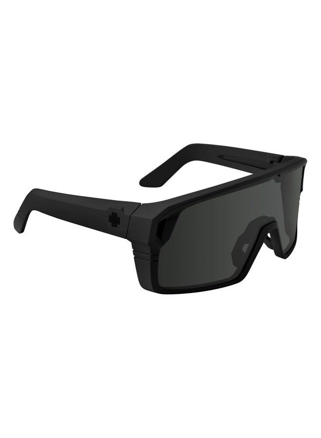 SPY Optic Monolith, Cylindrical Shield Sunglasses, Color and Contrast Enhancing Lenses, Matte Black - Happy Gray Green Black Spectra Mirror Polarize Lenses - Image 5