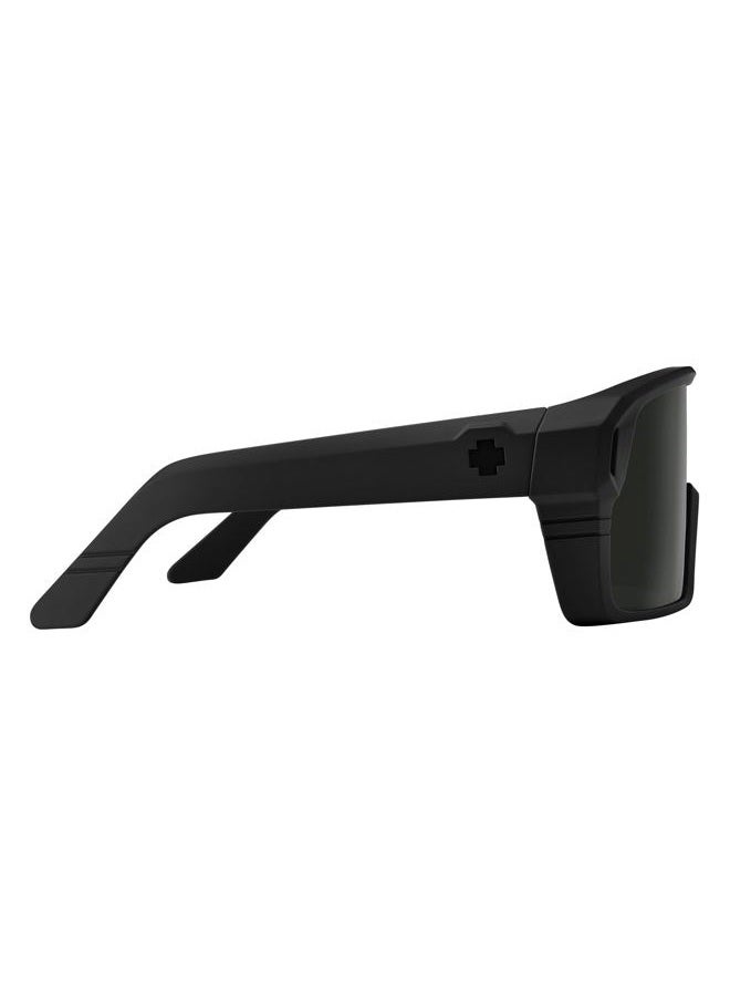 SPY Optic Monolith, Cylindrical Shield Sunglasses, Color and Contrast Enhancing Lenses, Matte Black - Happy Gray Green Black Spectra Mirror Polarize Lenses - Image 3