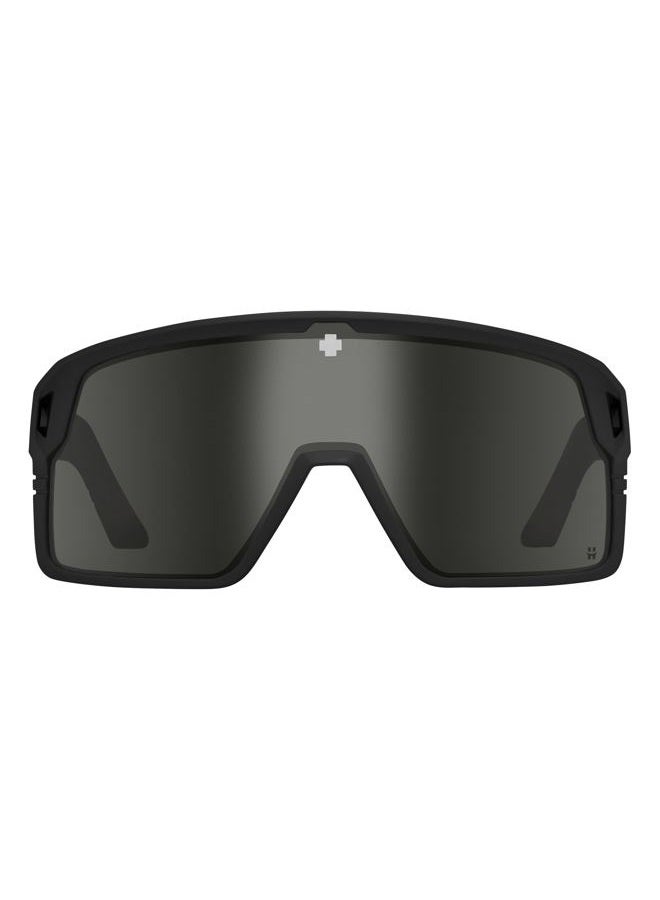 SPY Optic Monolith, Cylindrical Shield Sunglasses, Color and Contrast Enhancing Lenses, Matte Black - Happy Gray Green Black Spectra Mirror Polarize Lenses - Image 2