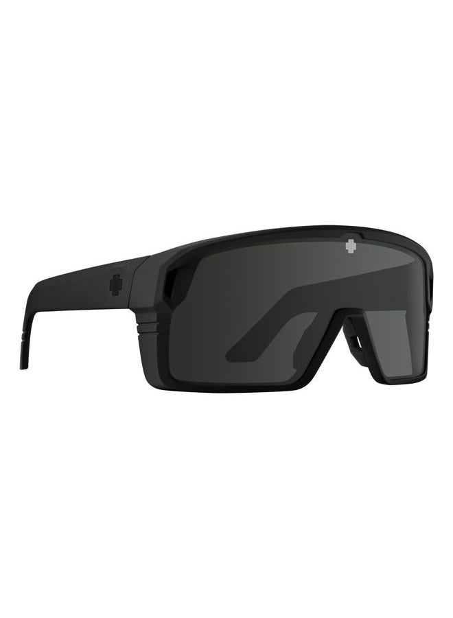 SPY Optic Monolith, Cylindrical Shield Sunglasses, Color and Contrast Enhancing Lenses, Matte Black - Happy Gray Green Black Spectra Mirror Polarize Lenses - Image 1