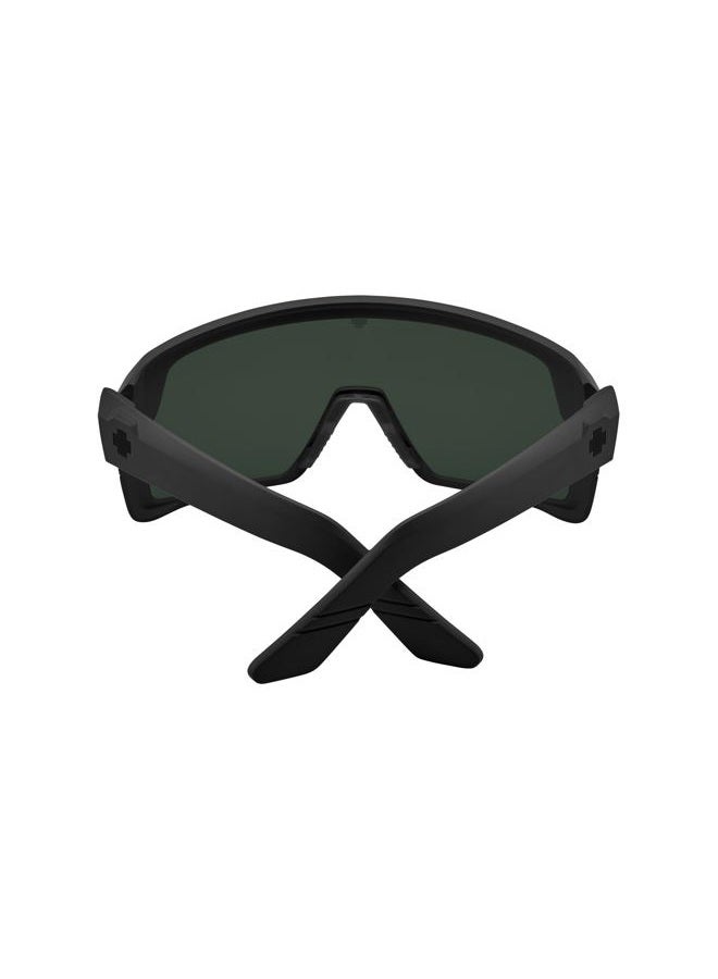 SPY Optic Monolith, Cylindrical Shield Sunglasses, Color and Contrast Enhancing Lenses, Matte Black - Happy Gray Green Black Spectra Mirror Polarize Lenses - Image 4