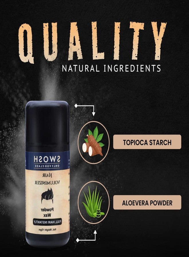 SWOSH Hair Volumizing Powder Wax - Adds volume and texture to hair (15g) - Provides a Natural Looking Matte Finish - Image 5