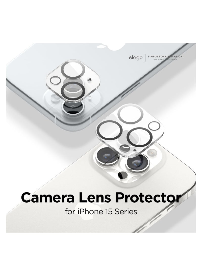 ELTRAZONE Tempered Glass+ Camera Lens Protector Compatible with iPhone 15 Pro and iPhone 15 Pro Max - 9H Surface Hardness, Anti-Fingerprint, Shatter-Proof, Scratch Protection - Image 2