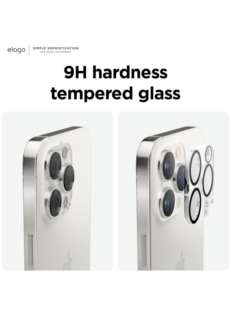 ELTRAZONE Tempered Glass+ Camera Lens Protector Compatible with iPhone 15 Pro and iPhone 15 Pro Max - 9H Surface Hardness, Anti-Fingerprint, Shatter-Proof, Scratch Protection - Image 3