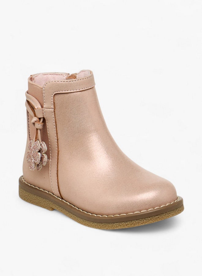 JUNIORS Solid Ankle Boots with Zip Closure - Image 2
