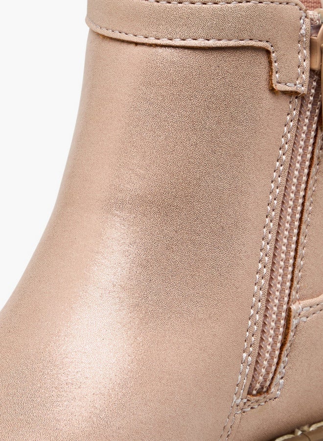 JUNIORS Solid Ankle Boots with Zip Closure - Image 5