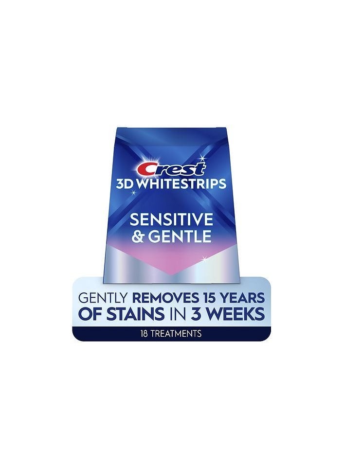 Crest 3D Whitestrips for Sensitive Teeth, Whitening Strip Kit, 36 Strips (18 Count Pack) - Image 3