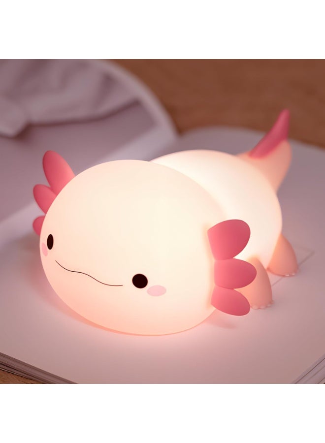 Axolotl Axolotl Night Light for Girls and Boys, Axolotl Lamp, Cute Lamp for Children's Room, ABS+SIL, Touch Control, Portable and Rechargeable Dimmable, Gifts - Image 1