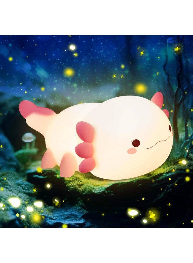 Axolotl Axolotl Night Light for Girls and Boys, Axolotl Lamp, Cute Lamp for Children's Room, ABS+SIL, Touch Control, Portable and Rechargeable Dimmable, Gifts - Image 4