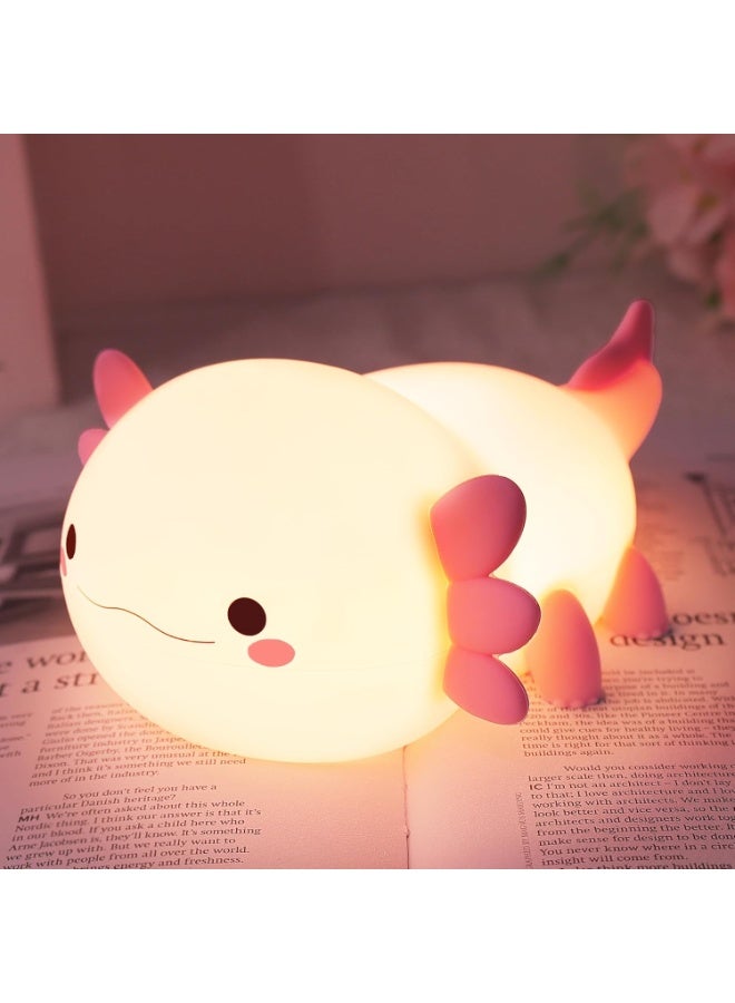Axolotl Axolotl Night Light for Girls and Boys, Axolotl Lamp, Cute Lamp for Children's Room, ABS+SIL, Touch Control, Portable and Rechargeable Dimmable, Gifts - Image 3