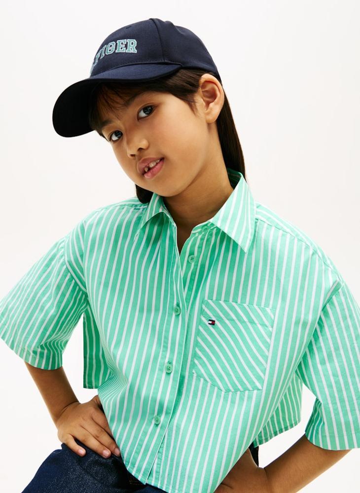 TOMMY HILFIGER Kids' Logo Embroidery Twill Baseball Cap - Image 5
