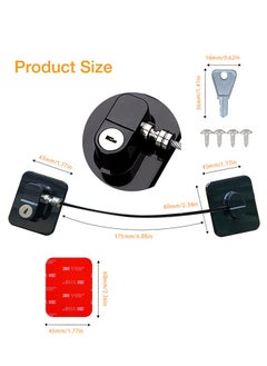 Generic Highly Secured Refrigerator Lock with Key – Mini Refrigerator Door Lock for Children and Adults – Multi Functional Lock for Securing Fridge, Drawers and Health Products (Black)  - Image 2