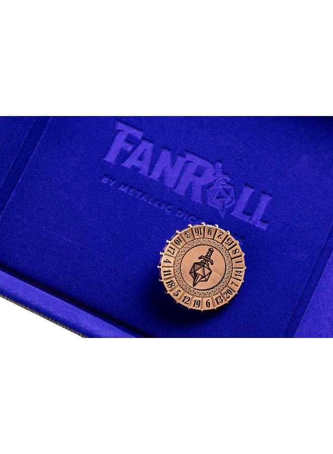 Metallic Dice Games FanRoll Metal d20 Spinner: Antique Copper - Image 3