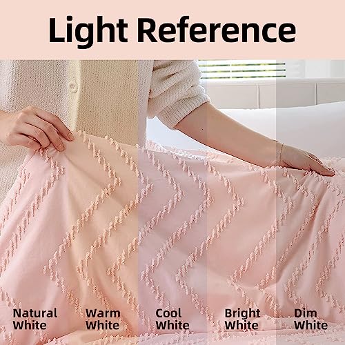 YIRDDEO Pink Full Comforter Set 3Pcs, Boho Blush Full Size Bedding Set, Vertical Tufted Bed Set, Lightweight Neutral Bedroom Set (1 Comforter 2 Pillowcase) - Image 4