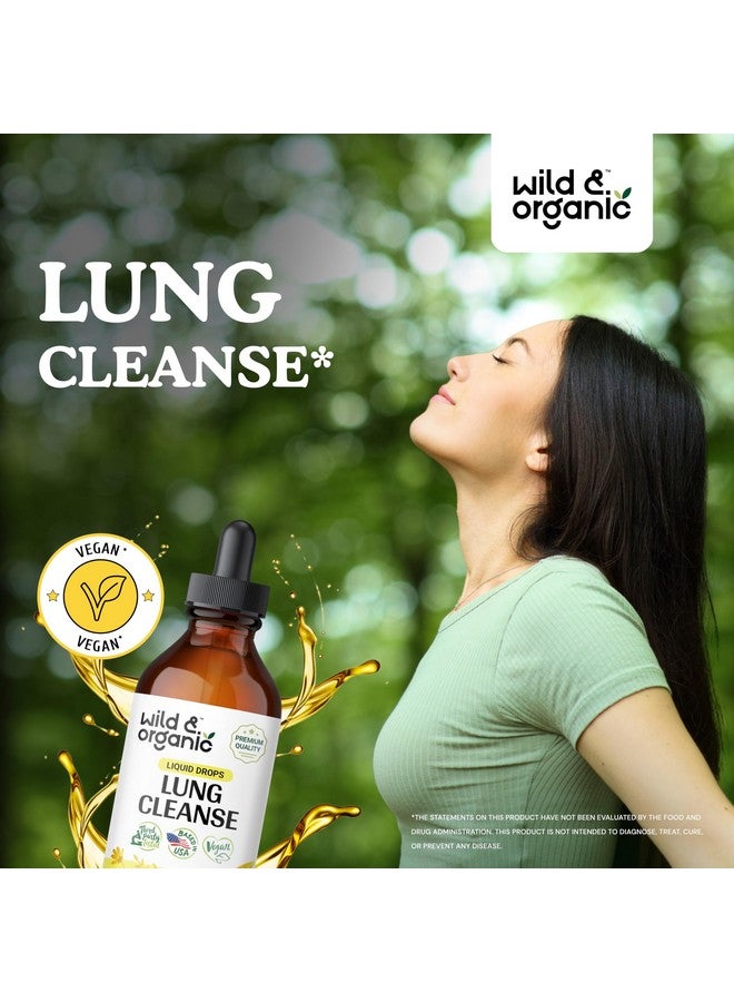 Wild & Organic Wild & Organic Lung Cleanse Tincture - Mullein Drops for Lungs - Herbal Lung Detox and Cleanse - Lung Support Supplement - Vegan, Alcohol Free Drops - 4 fl oz  - Image 2