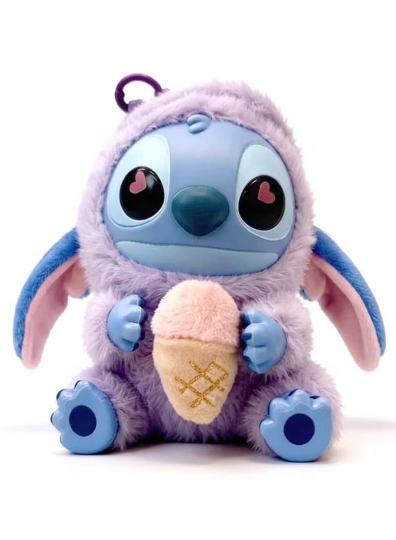 Disney Stitch Figure Keychain Plush Doll 18cm –Cute Vinyl Face Stuffed Animal with Pink Hood & Mango | Disney Lilo & Stitch Surprise Box Series Bag Charm | Soft Hanging Toy Gift for Girls & Kids Birthday Eid Ramadan - Image 5