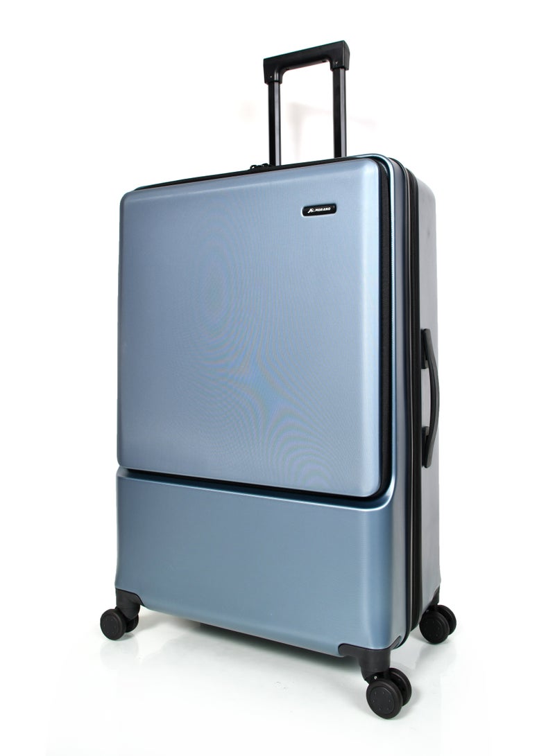 مورانو طقم شنط سفر مورانو العصري بجيب أمامي مقاسات 28''-24''-20'' إنش تصميم ذكي بمساحات تخزين قابلة للتوسعة لون (سكاي بلو) - Image 4