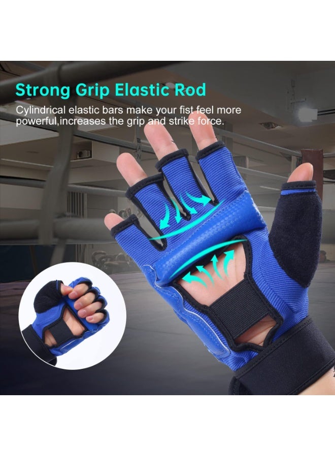 Kickboxing Sparring Gloves MMA Gloves for Men Women Half Finger Boxing Gloves Fighting Gloves Boxing Gloves for Punching Bag Training UFC Gloves for Men Women - Image 3