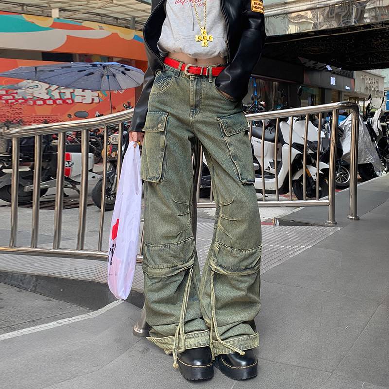 Unisex Classic Denim Jeans Loose Fit Daily Outdoor Wear - Image 3