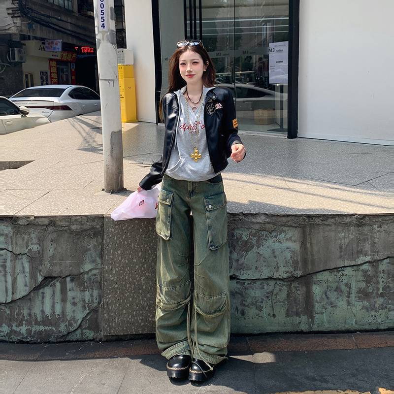 Unisex Classic Denim Jeans Loose Fit Daily Outdoor Wear - Image 5
