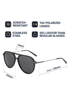 flâneur Flaneur Polarized Aviator Sunglasses - UV Protection Shades, Lightweight, Trendy Sunglasses for Women & Men, Scratch-Resistant, Designer Eyewear Accessories, Fashion Goggles with Polarized Lens  - Image 4