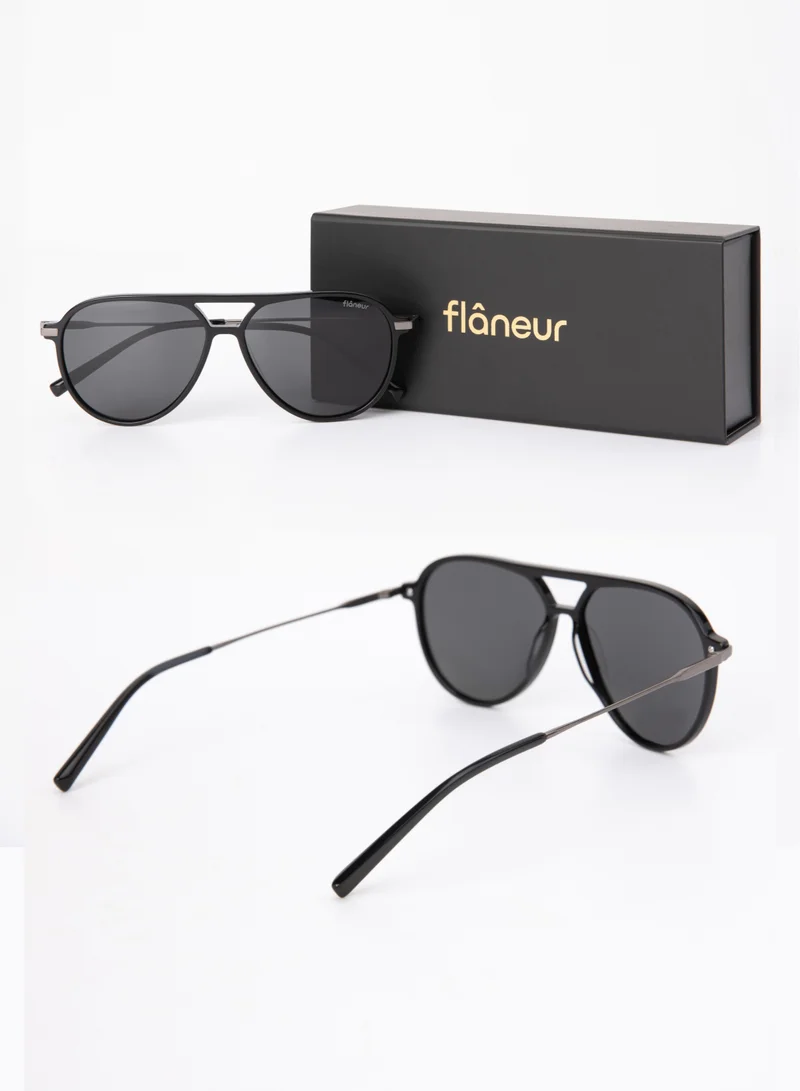 flâneur Flaneur Polarized Aviator Sunglasses - UV Protection Shades, Lightweight, Trendy Sunglasses for Women & Men, Scratch-Resistant, Designer Eyewear Accessories, Fashion Goggles with Polarized Lens
