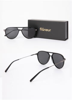 flâneur Flaneur Polarized Aviator Sunglasses - UV Protection Shades, Lightweight, Trendy Sunglasses for Women & Men, Scratch-Resistant, Designer Eyewear Accessories, Fashion Goggles with Polarized Lens  - Image 5