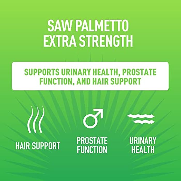 Saw Palmetto Capsules 600mg for Men & Women - Extra Strength DHT Blocker Supplement Capsules - Prostate & Hair Loss Support - 25% Fatty Acids, Bioperine - 100 Count - Image 4