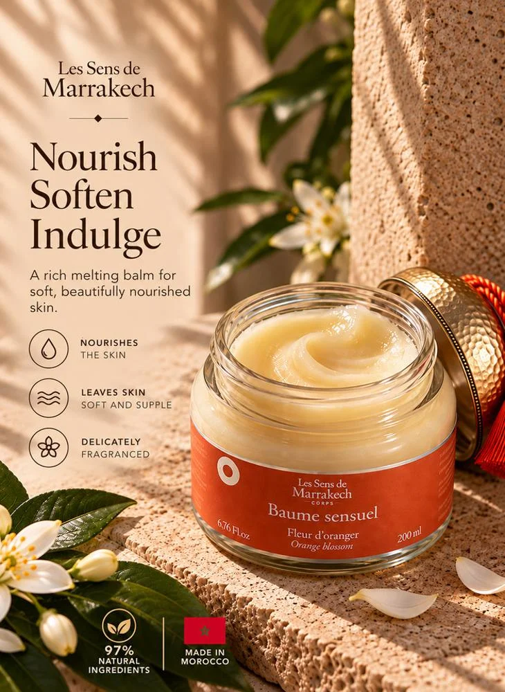 Les Sens De Marrakech  Sensual Balm Orange Blossom 200 ml  | Best Price UAE