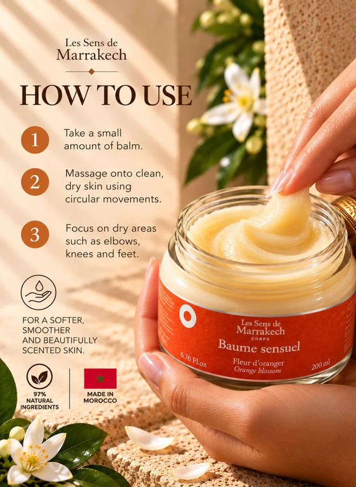 Les Sens De Marrakech  Sensual Balm Orange Blossom 200 ml  | Best Price UAE