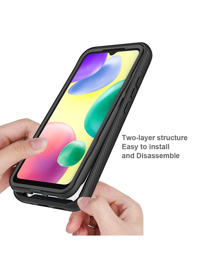 Green Tiger Xiaomi Redmi 10A 9C Starry Sky Full Body Hybrid Shockproof Phone Case Light Purple - Image 4