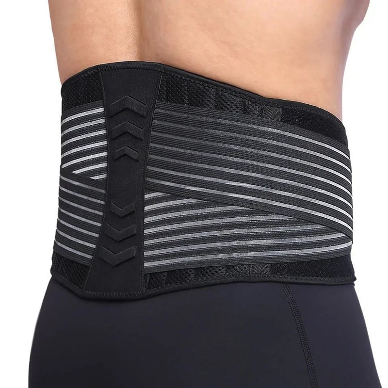 Bluejw Adjustable Lumbar Back Support Belt - Strong Pressure Waist Trimmer with 6 Spring Supports for Weight Lifting & Workout - Image 4
