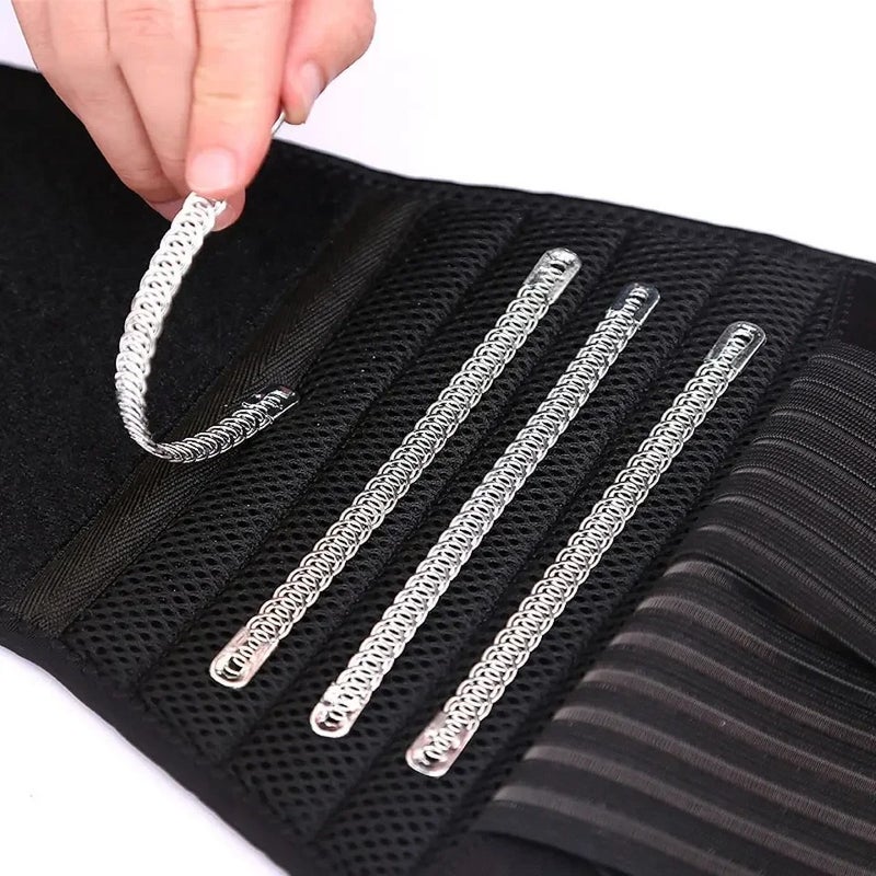 Bluejw Adjustable Lumbar Back Support Belt - Strong Pressure Waist Trimmer with 6 Spring Supports for Weight Lifting & Workout - Image 3