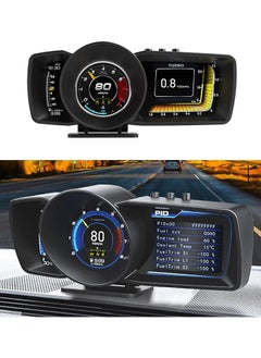 Digisand Car HUD Head Up Display with OBD2 + GPS Dual System Digtial Speedometer with 3 LCD Screens A600 Multi-Function Dashboard Computer OBD Mode only for 2012 and Later Cars,GPS Mode for All Cars  - Image 1