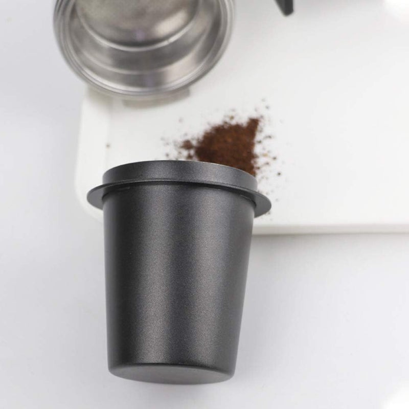 SYCOOVEN 58mm Coffee Dosing Cup Stainless Steel Espresso Coffee Dosing Cup Coffee Powder Feeder Part Coffee Grinder Powder Cup For Coffee Tamper Espresso Coffee Machine ToolsBlack - Image 3