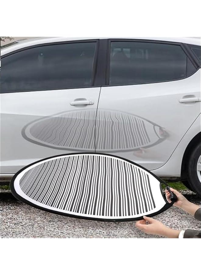 Arabest Dent Reflector Board, 31.5 Inch Foldable Lined Striped Dent Board with Bag, Portable Flexible PDR Lined Light Reflector Panel Dent Remover Tool for Car Vehicle Door Scratch - Image 3