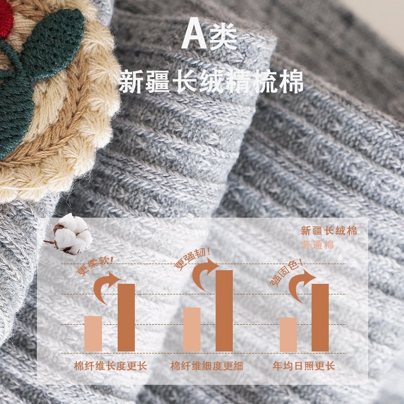 Baby Pantyhose Children'S Leggings 2023 A Cherry Combed Cotton Baby Bottoming Socks Spot - Image 3