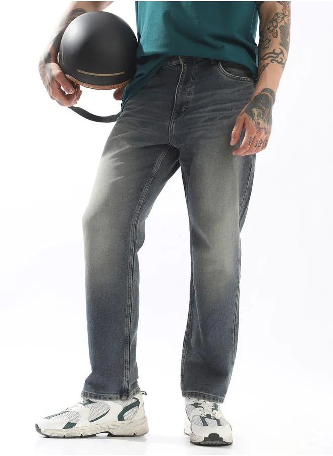 HIGH STAR Blue Jeans Plain Button Woven Full Mid-rise for Men – Make every day iconic