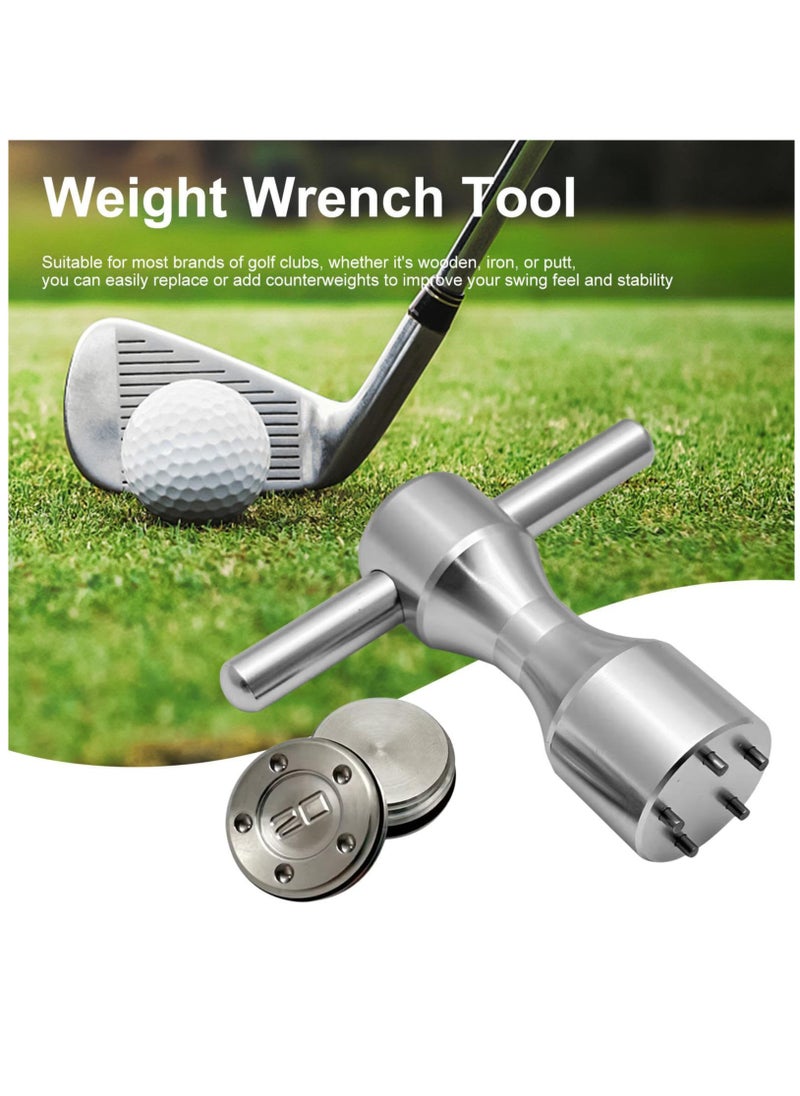 Excefore Golf Putter Weights, 20g Golf Weights Wrench Kit, 5 Pin Sports Golf Club Wrench Tool, Golf Wrench Driver Tool, Golf Weights, Durable, Compact for Golf Clubs  - Image 2