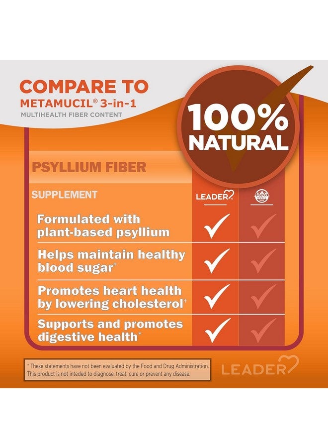 Leader مكمل مسحوق قشور السيليوم اليومي من ليدر، 3 في 1 ألياف للصحة، نباتي، 100% طبيعي 100 كبسولة - Image 4