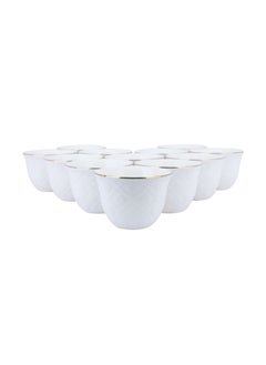 A Set of White Porcelain Arabic Coffee Cups Embossed with Roses 12 Pieces - pzsku/Z983D319212D3E11C3DC2Z/45/_/1694346273/f24a0d6d-60f7-42ad-b7ae-8eca86840fe6